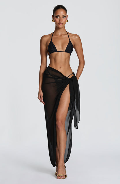 Suki Triangle Bikini Top - Black