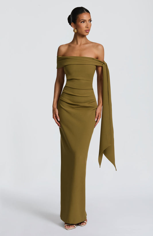Addie Maxi Dress - Deep Olive